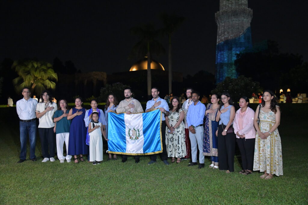Illumination of Qutub Minar on the occasion of commemoration of 204 years of Independence of Guatemala