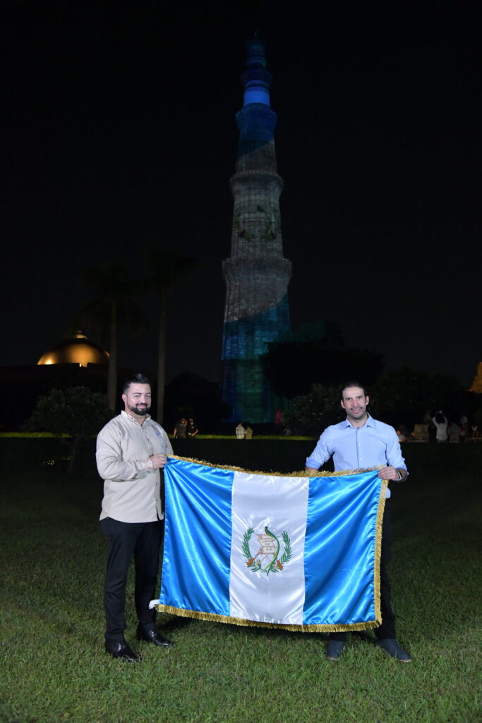 Illumination of Qutub Minar on the occasion of commemoration of 204 years of Independence of Guatemala